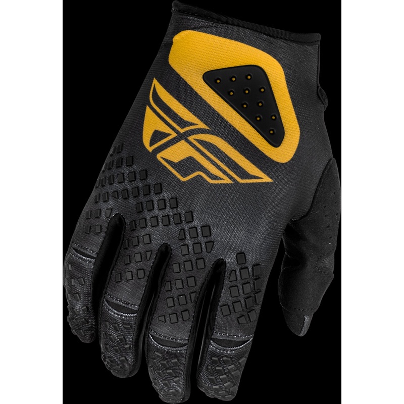 FLY RACING Kinetic Center Gloves Black/Gold Md