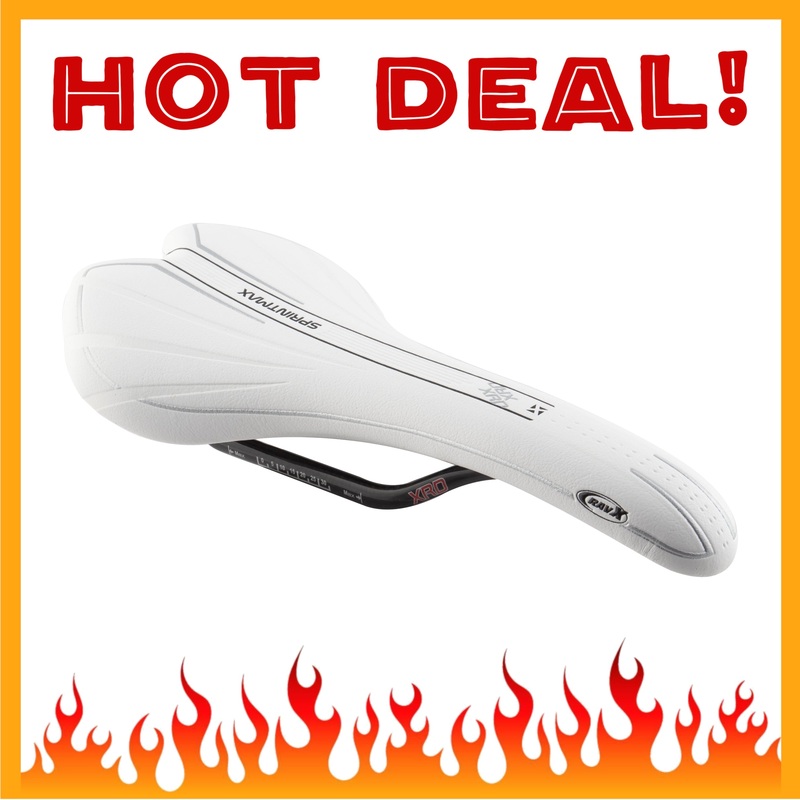 RAVX SprintMax Men’s Railed Seat – Carbon Fiber Rails – White