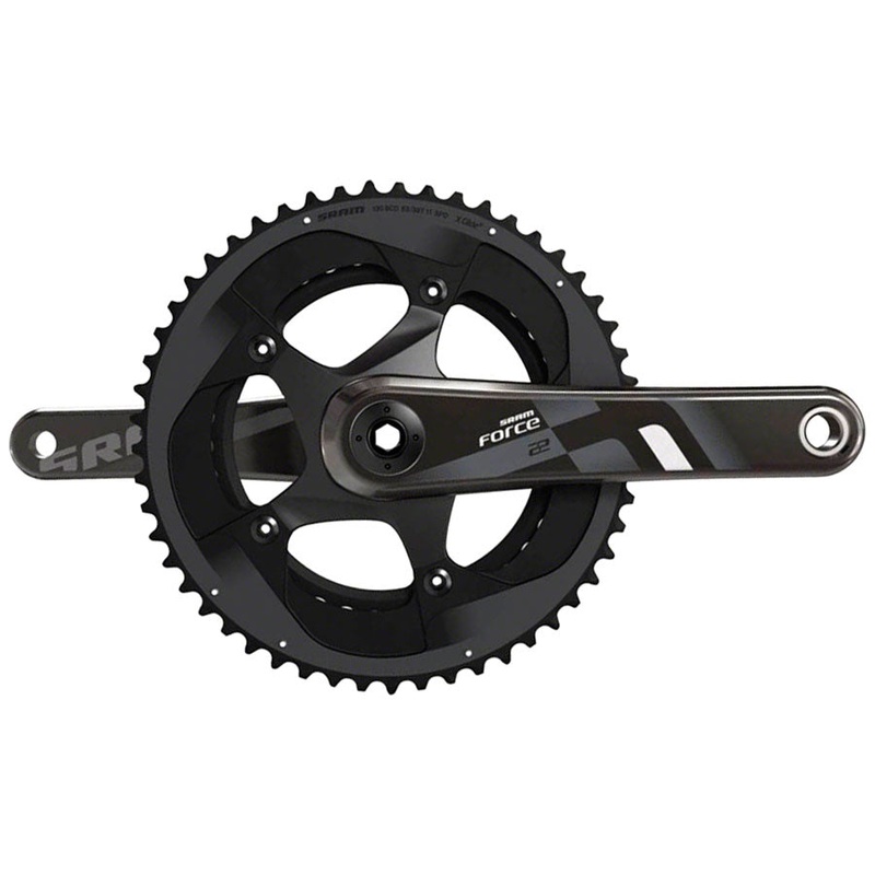 SRAM Force 22 Crankset – 165mm, 11-Speed, 53/39t, 130 BCD, GXP Spindle Interface, Black