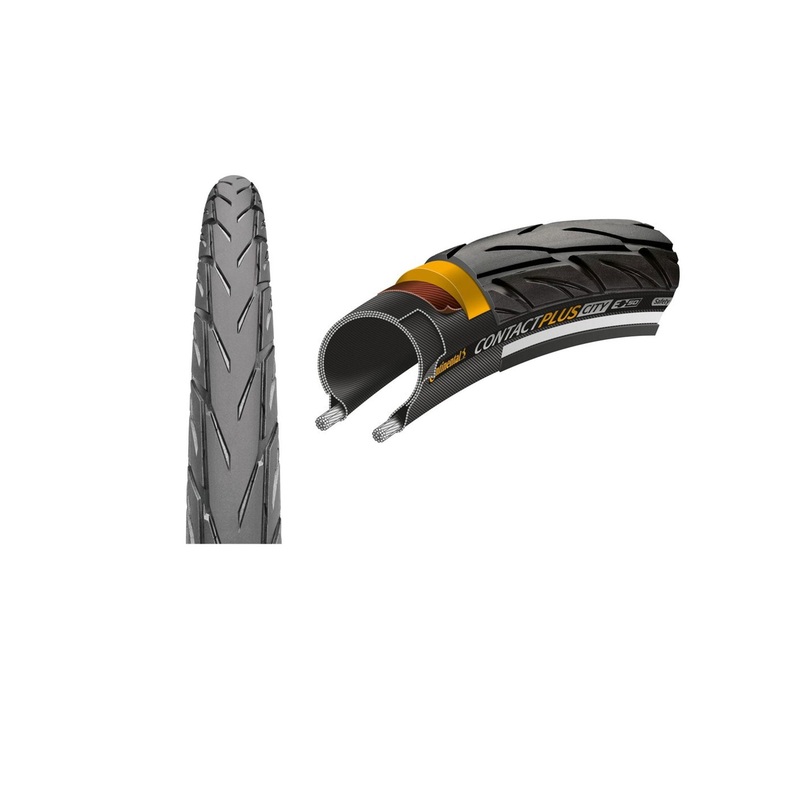 Continental Contact Plus City 26″ Wire Bead Tire Black 26×1.75