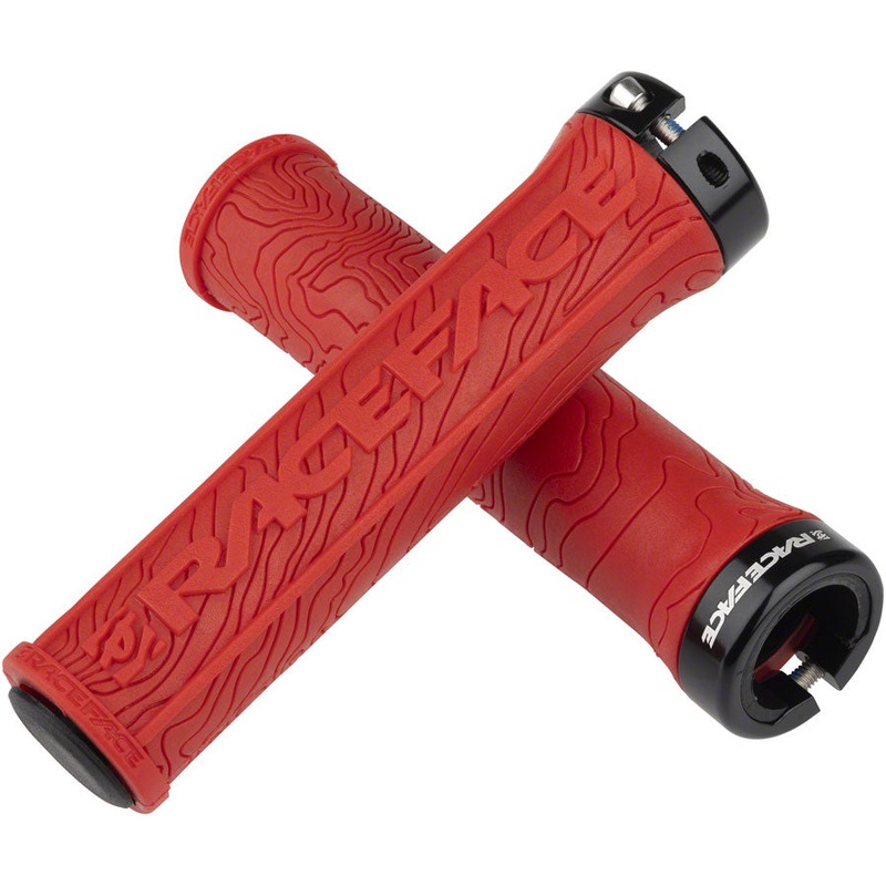 RaceFace Half Nelson Grips – Red, Lock-On