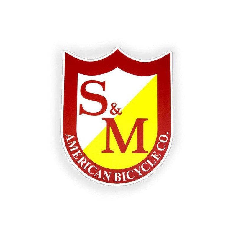 S&M Shield Big Sticker Red/Yellow