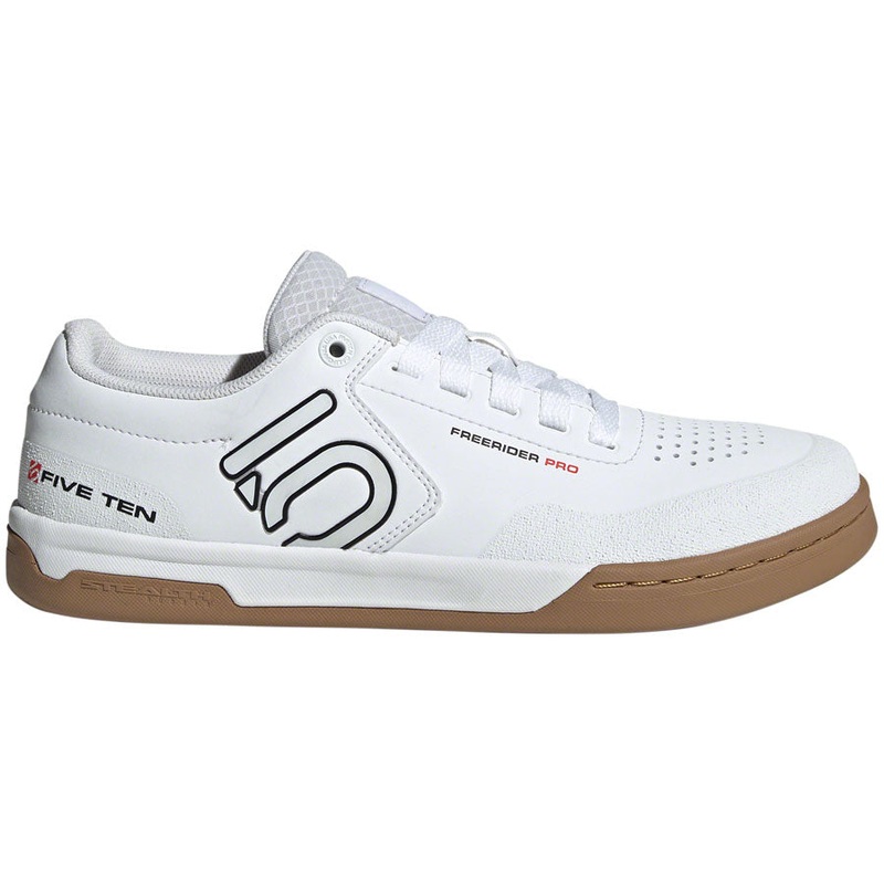 Five Ten Freerider Pro Flat Shoes – Mens FTWR White/Core Black/Red 12