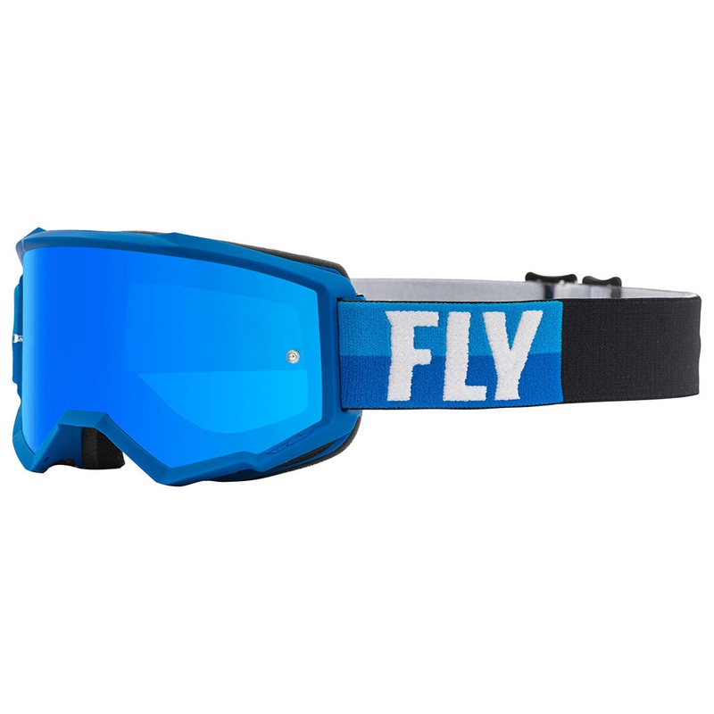 Fly Racing 2022 Zone Goggles-Blue/Black W/Sky Blue Mirror/Smoke Lens Youth