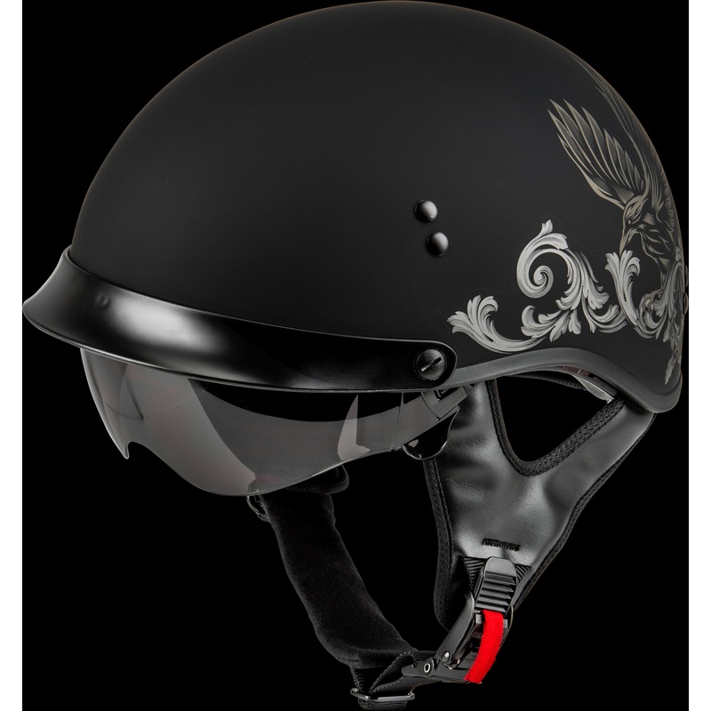 GMAX Hh-65 Corvus Helmet W/ Peak Matte Black/Tan 3x