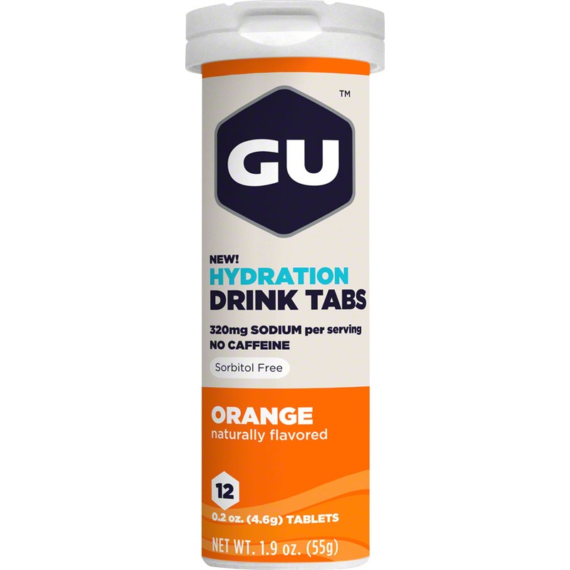 GU Hydration Drink Tabs: Orange, Box of 8 Tubes
