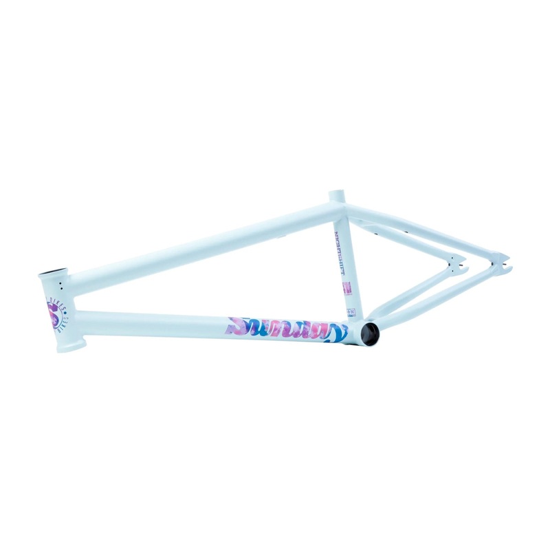 Sunday Nightshift BMX Freestyle Frame-Matte Sky Blue with Tie Dye Sticker 20.5″ TT