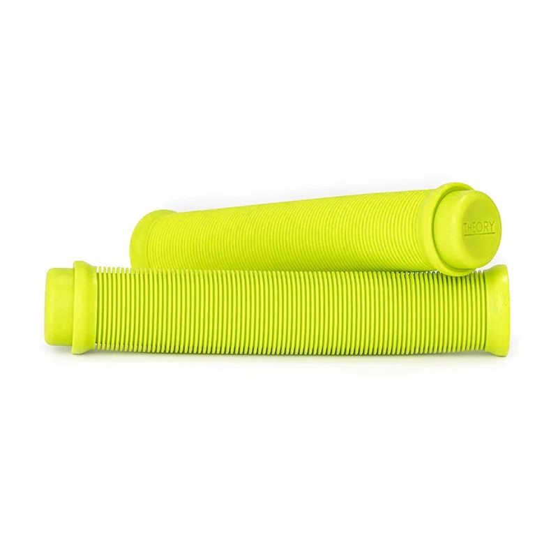Theory Data Grips w/ Bar Ends – Flangeless – Lime Green