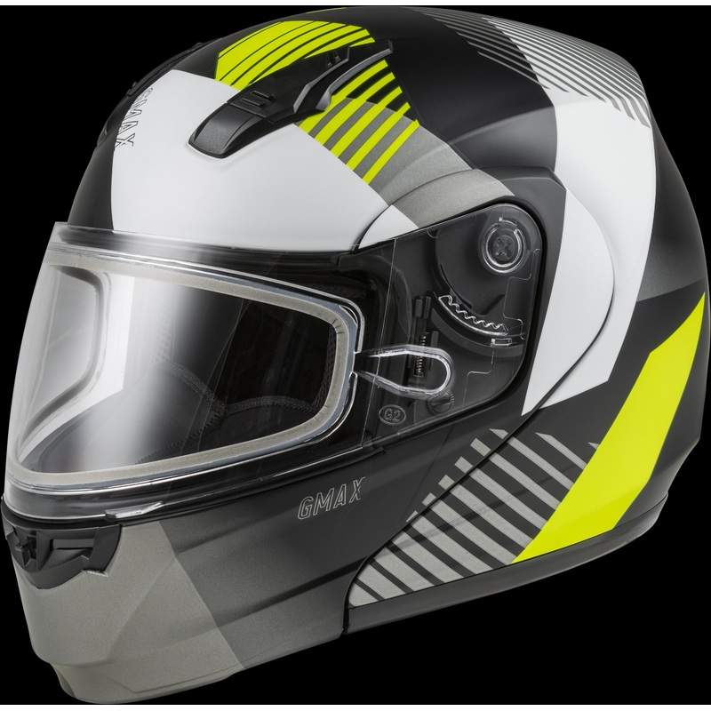 GMAX Md-04s Modular Reserve Snow Helmet Matte Black/Hi-Vis 3x