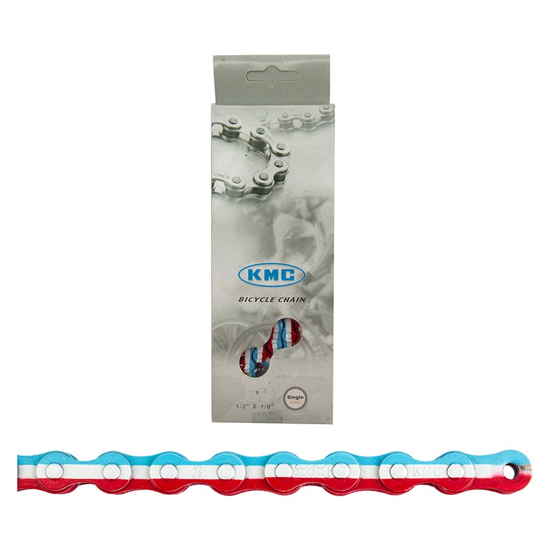 KMC Z510H Chain-1/8″-Red/White/Blue