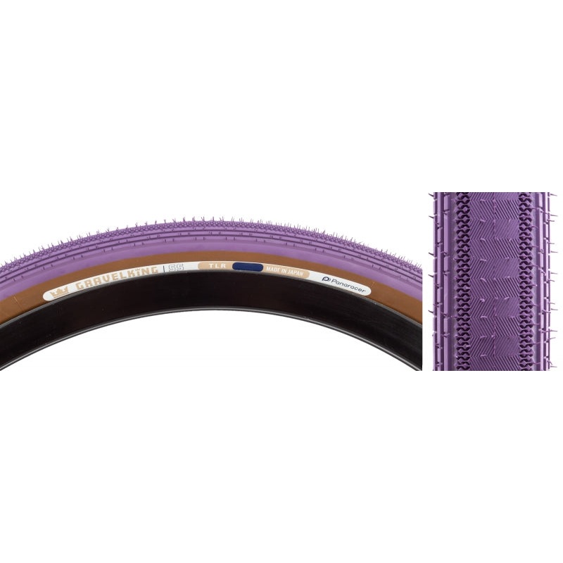 GravelKing SS Tire – 700 x 45 Tubeless Folding Purple/Brown 700 x 45c