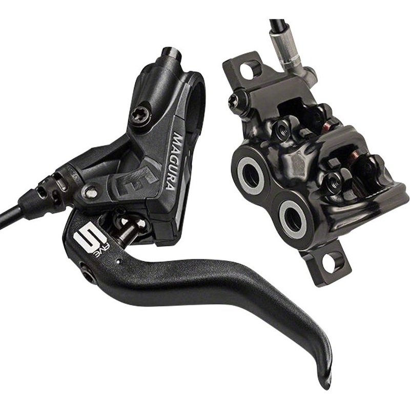 MT5 Disc Brake and Lever – Front or Rear, Hydraulic, Post Mount, Black