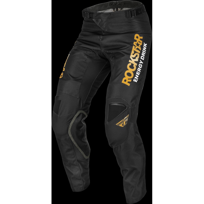 FLY RACING Kinetic Rockstar Pants Black/Gold Sz 34