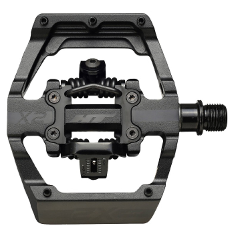 HT Pedals X2-SX Clipless Pedals Stealth Black Machined Aluminum – 465g
