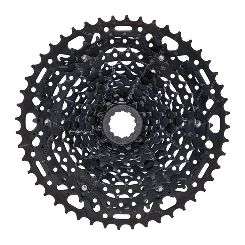 microSHIFT ADVENT X Cassette – 10 Speed, 11-48T, ED Black, Hardened Steel Cogs