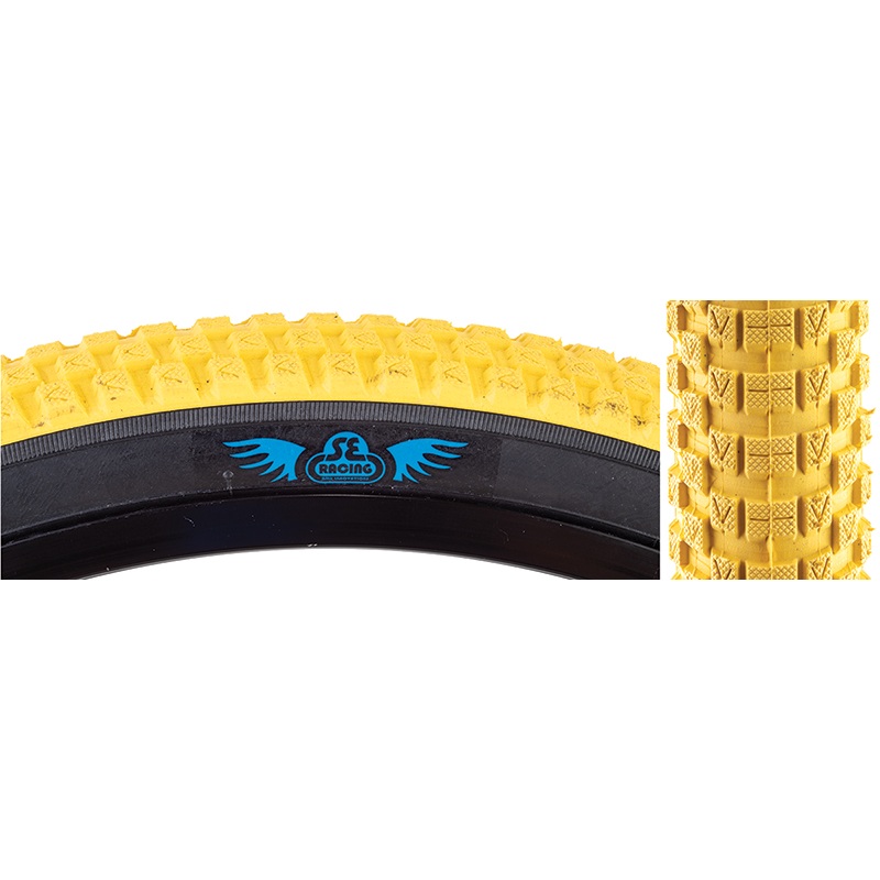 SE Racing Cub Tire 16″ Yellow w/ Black Sidewall – 16″ x 2.125″