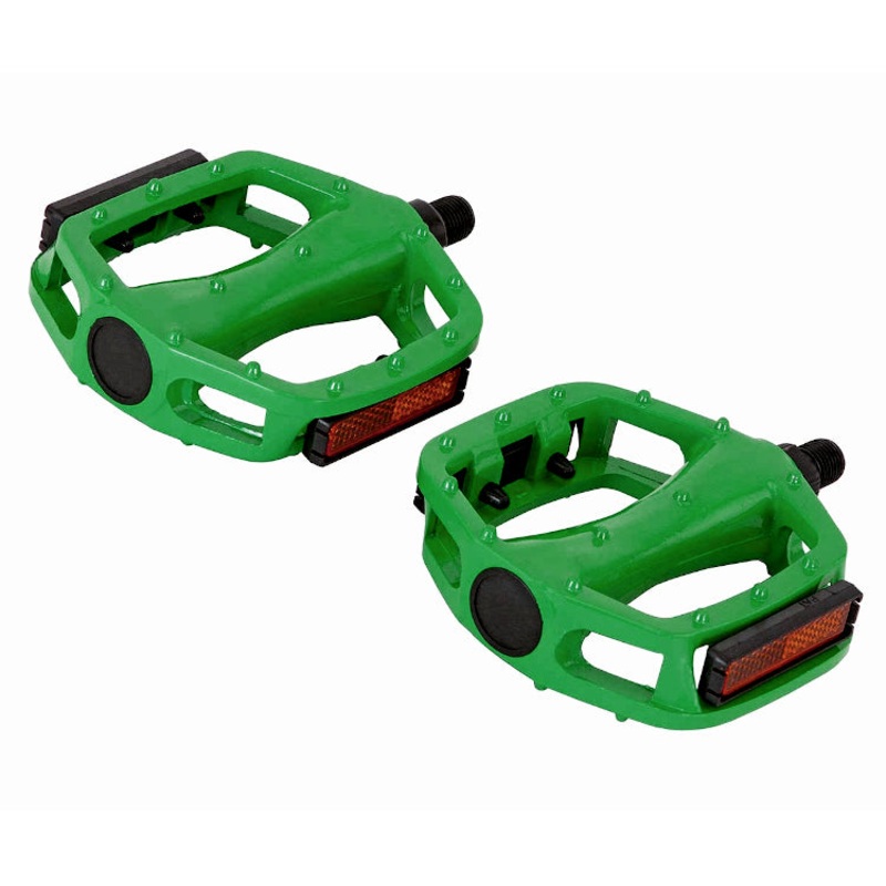 Alloy BMX Platform Pedals – 9/16″ – Green