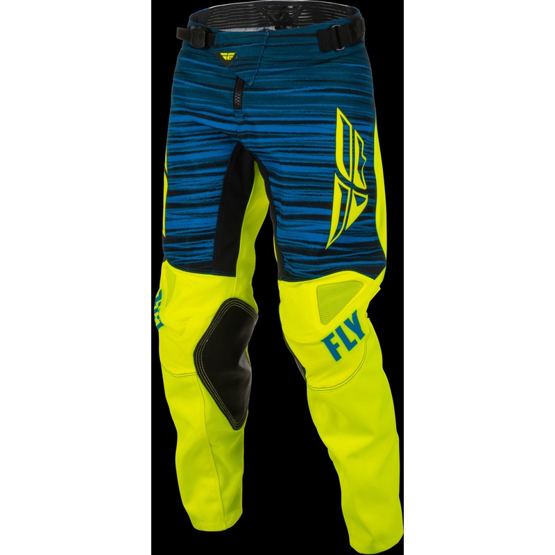 FLY RACING Youth Kinetic Wave Pants Hi-Vis/Blue Sz 24