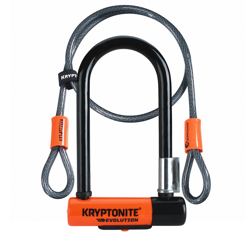 Kryptonite Keeper 12 STD with 4′ Flex Bike U-lock and Cable set -Live4Bikes Black