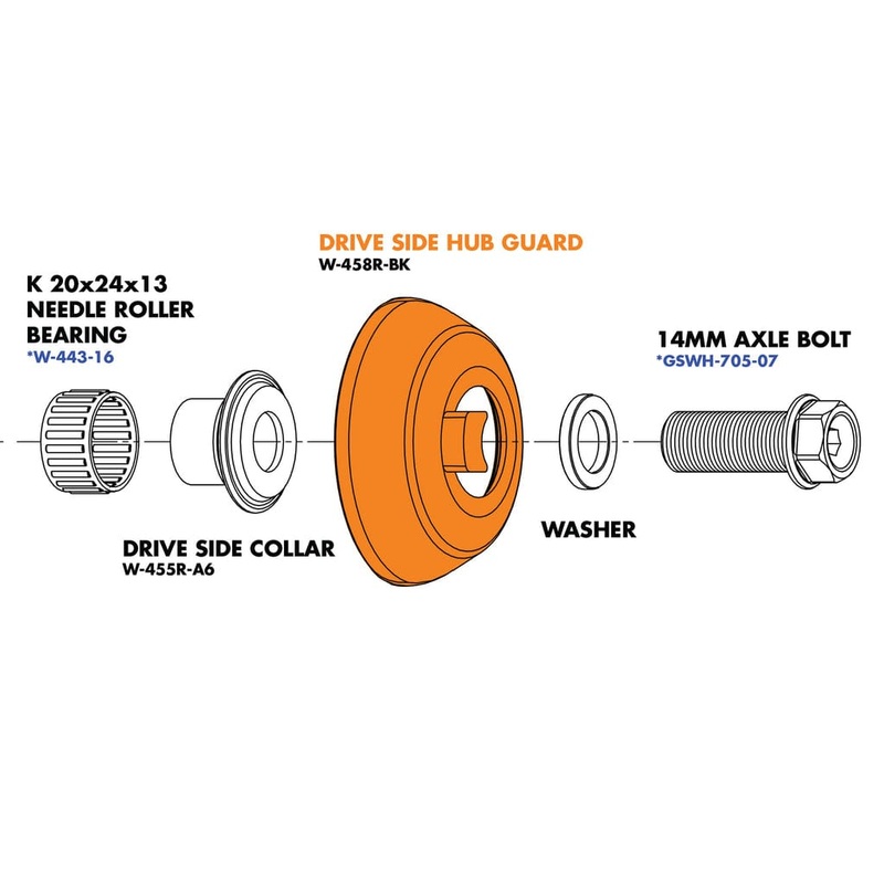 Odyssey Clutch Pro Freecoaster Hub Spare Parts Odyssey Clutch Pro Hub Collar (Drive Side)