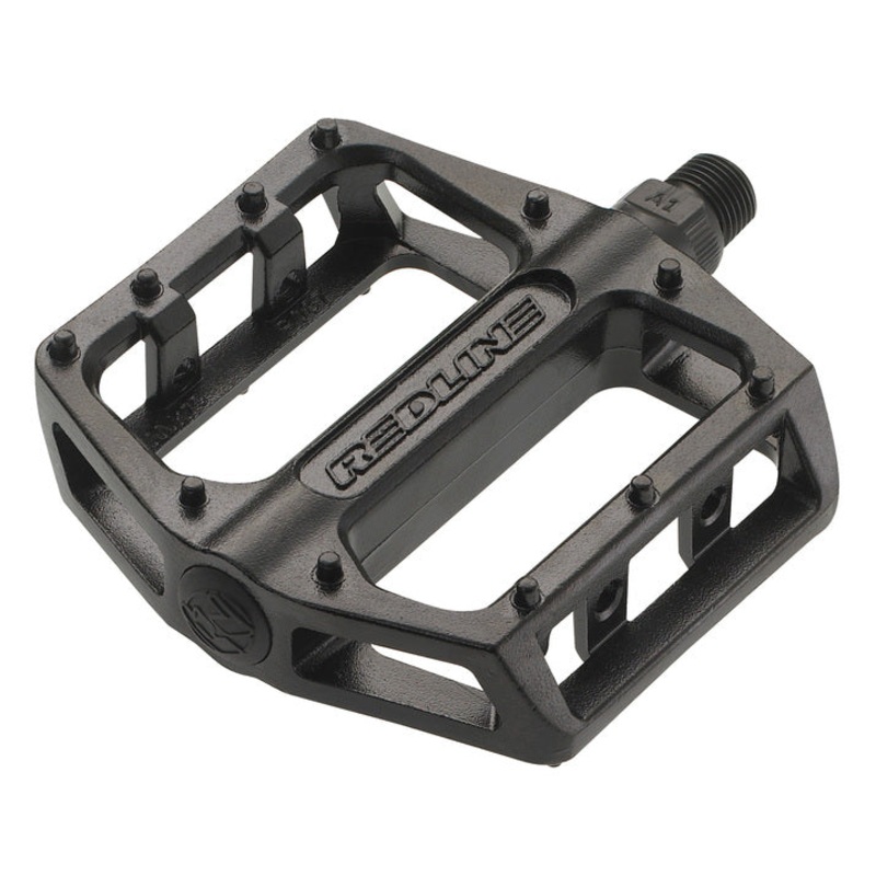Redline Loose Ball Bearing Lo-Profile Aluminum Platform Pedal-Black