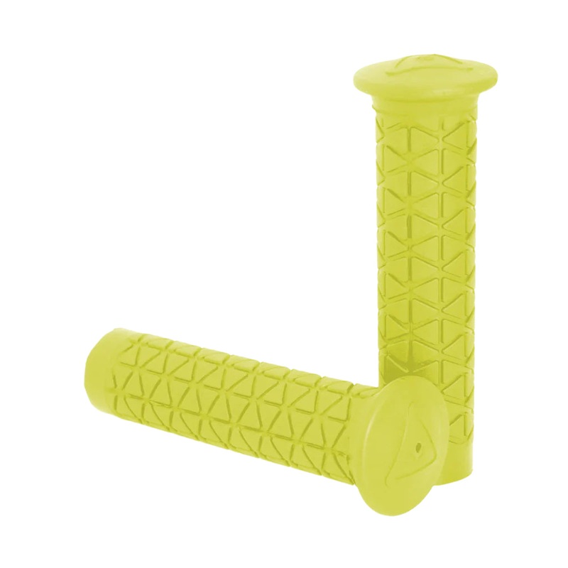 AME BMX Freestyle/MTB/PW Tri Grips – Flangeless – Yellow – USA Made