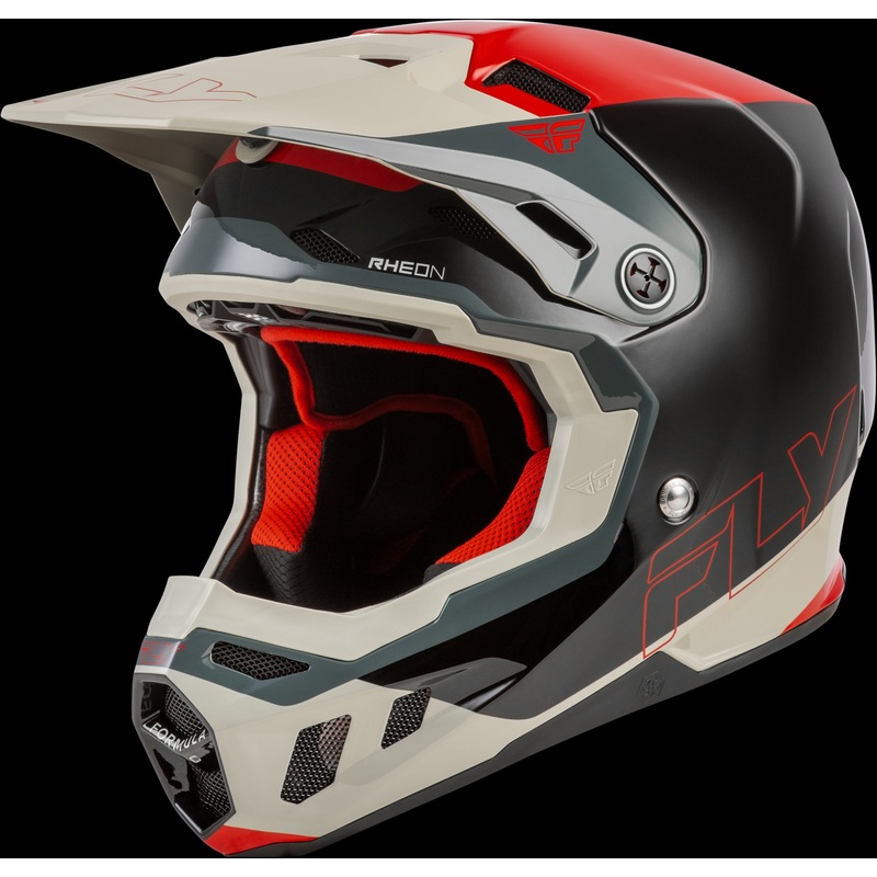 FLY RACING Formula Cc Glide Helmet Black/Red/Grey Lg