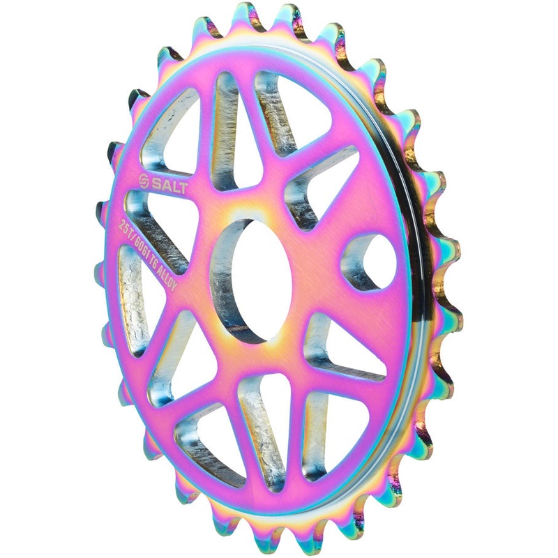 Salt Comp Sprocket 25t Oilslick 23.8mm Spindle Hole With Adaptors for 19mm and 22mm