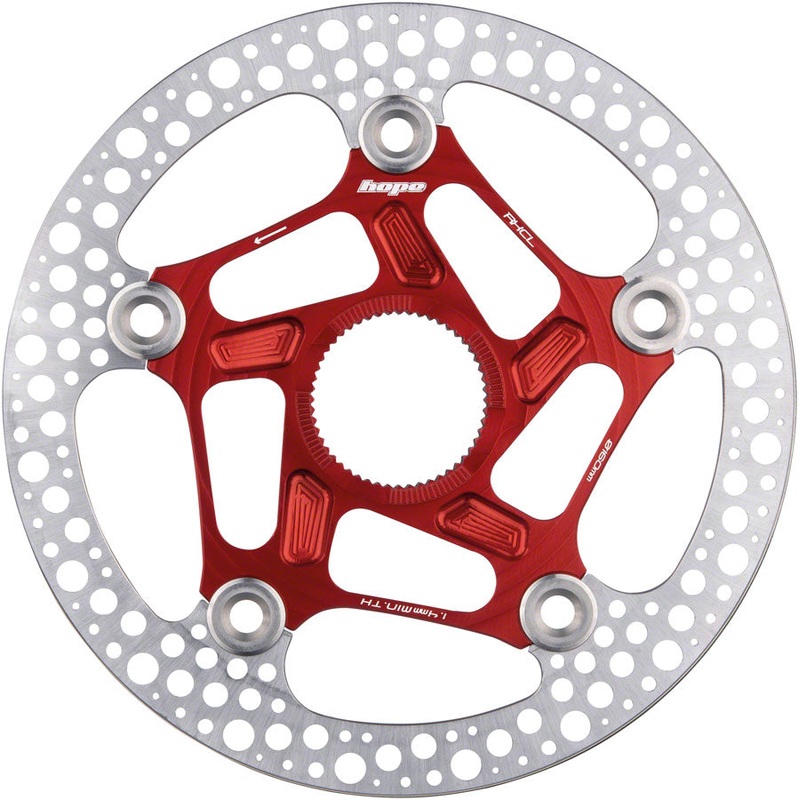 Hope RX Disc Rotor – 140mm, Center-Lock, Red