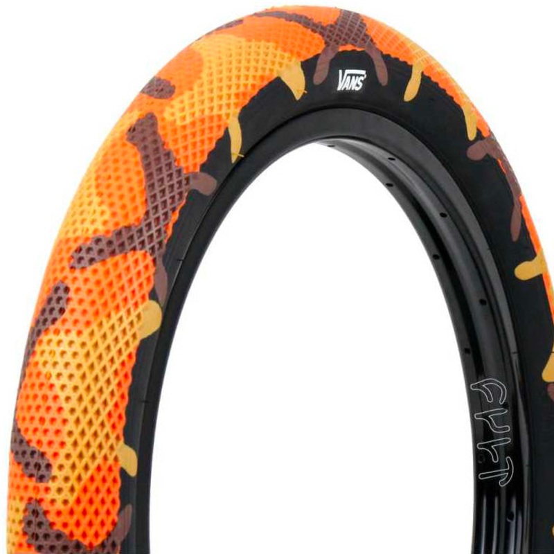 Cult Vans 18″ Tire Orange Camo w/ Black Sidewalls 18 x 2.30″