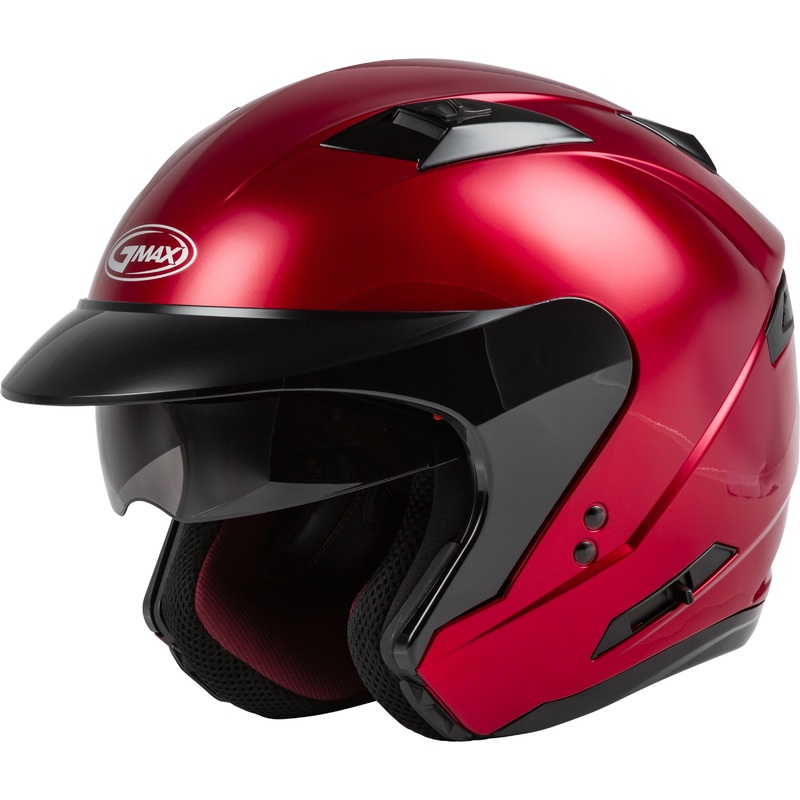 GMAX Of-77 Open-Face Helmet Candy Red Xs