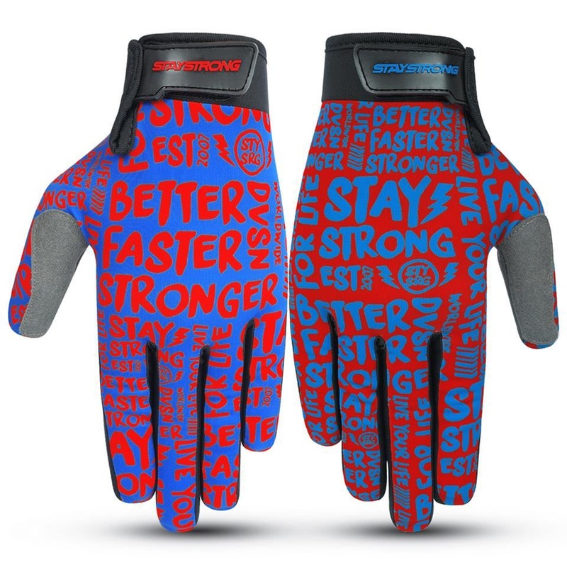 Stay Strong Sketch Gloves – Red/Blue Red/Blue