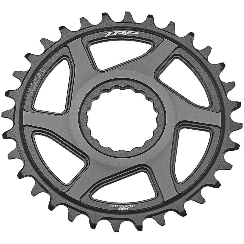 TRP CR-M9050 Boost Direct Mount Chainring – 32t, 12-Speed, CINCH Mount, 3mm Offset, 7075-T6 Aluminum, Sandblasted Black/Space Gray