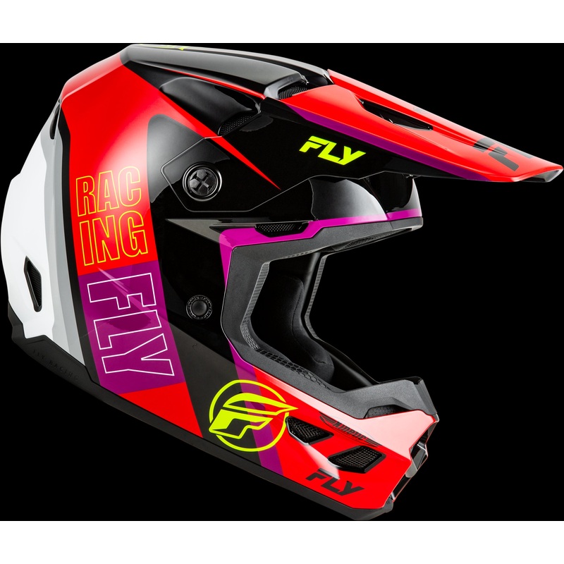 FLY RACING Kinetic Rally Helmet Red/Black/White Sm
