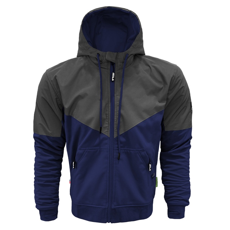 SoftShell Reflective Navy Blue Nebula Hoodie – with Pads XXS Navy Blue Nebula