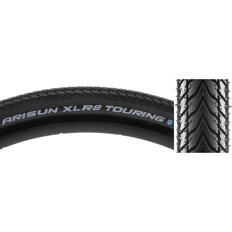 Tire Arisun Xlr8 Touring 700X35 Black/Bk Wire/60 Kd