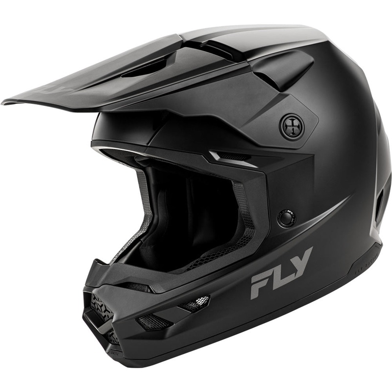 FLY RACING 2025 YOUTH KINETIC SOLID HELMET MATTE BLACK YS