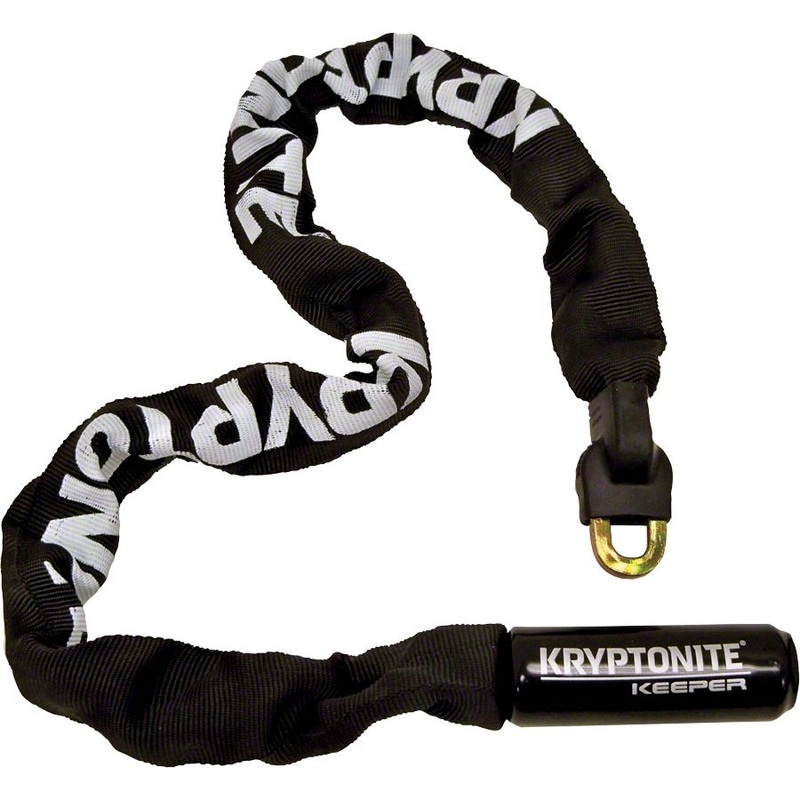 Keeper Chain Locks Keeper 585 Integrated Chain Lock – 85cm (2.8′), 5mm, Keyed, Black