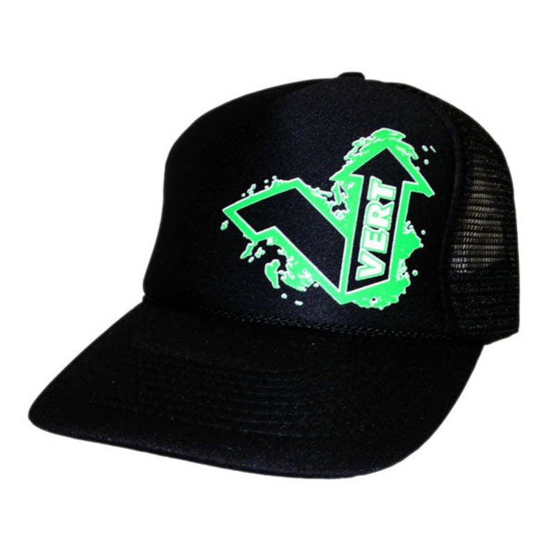 Vert Adjustable Trucker Hat-Black/Green