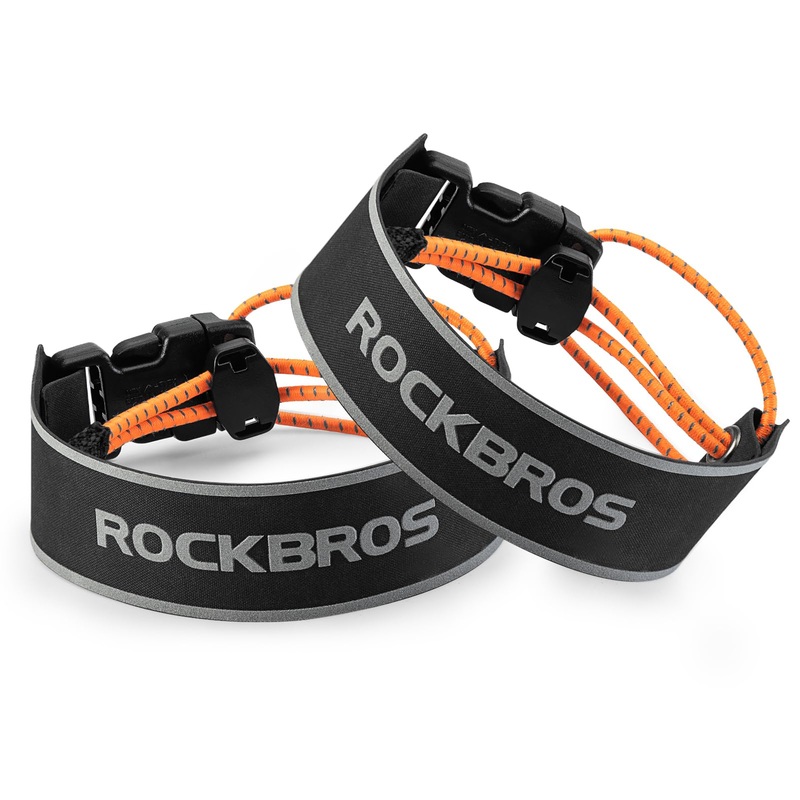 ROCKBROS Reflective Cycling Ankle Bands – Adjustable Pant Leg Straps