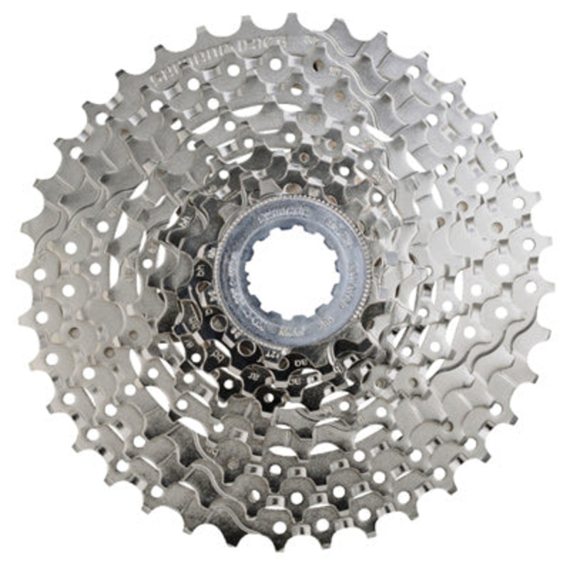 Shim Csst,Alivio,9Spd,11-34 Cs-Hg400-9,Hg,Mega-9,Sil Alivio Hg-400-9 9-Speed Cassette Shimano Cassettes NA Nickel