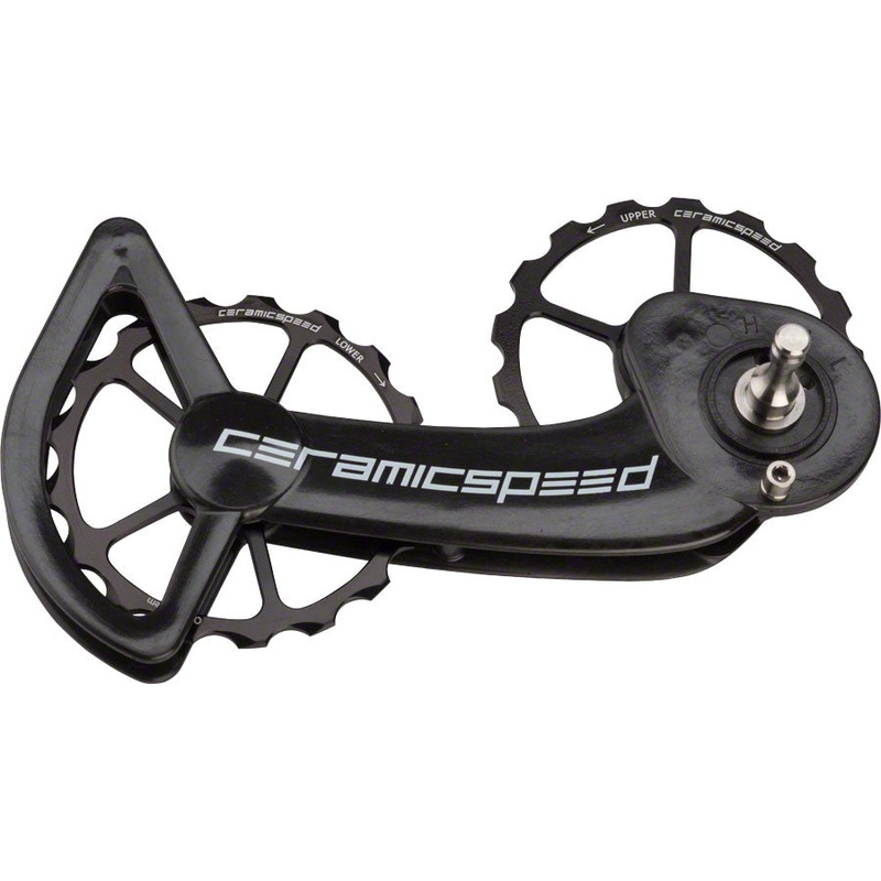 CeramicSpeed OSPW Pulley Wheel System for SRAM eTap – Alloy Pulley, Carbon Cage, Black