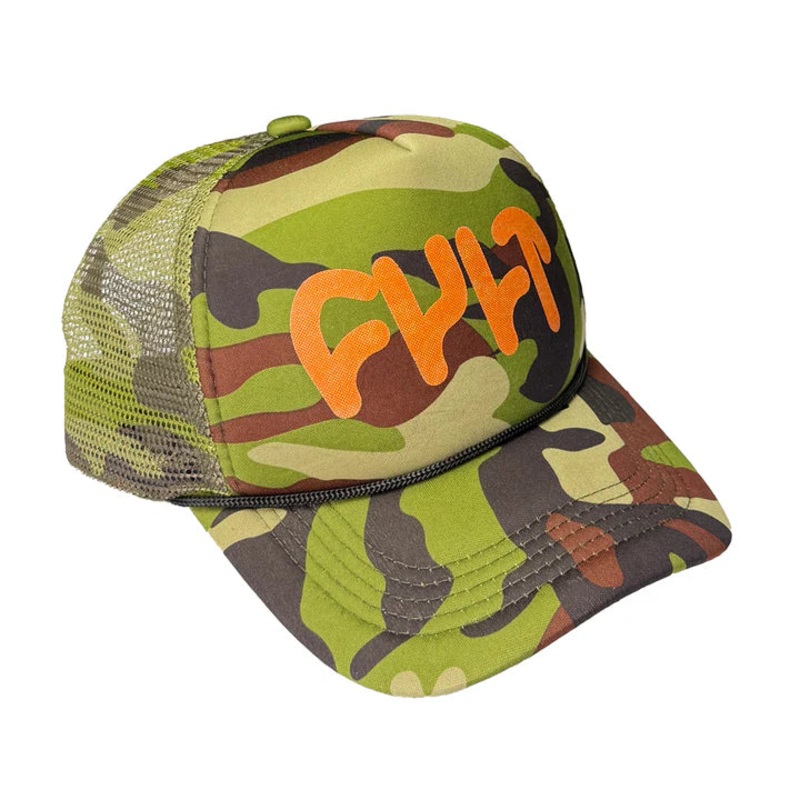 Cult Logo Camo Trucker / orange