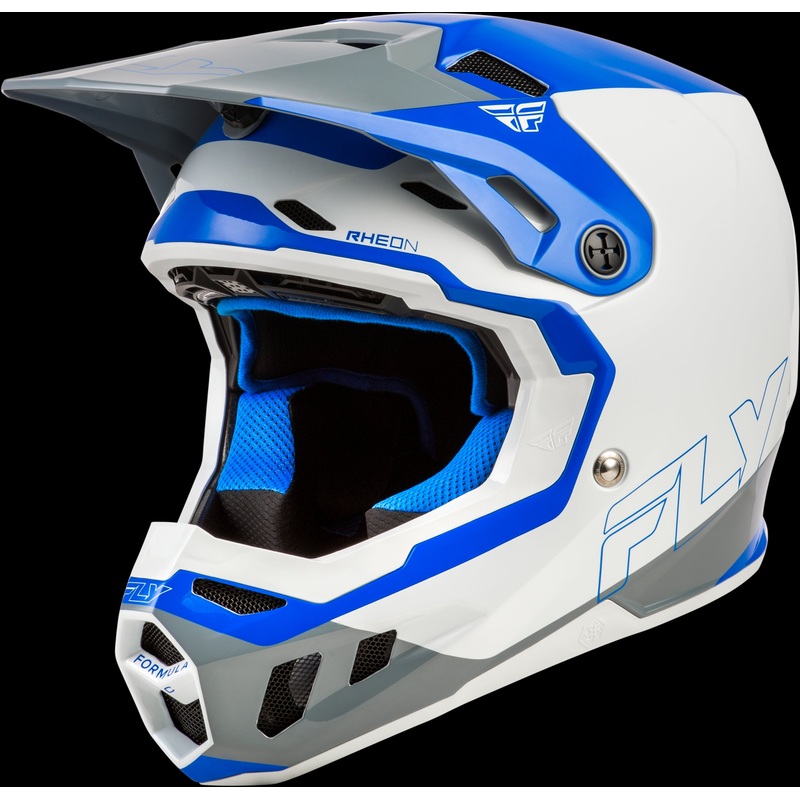 FLY RACING Formula Cc Glide Helmet Blue/Light Grey/Grey Lg