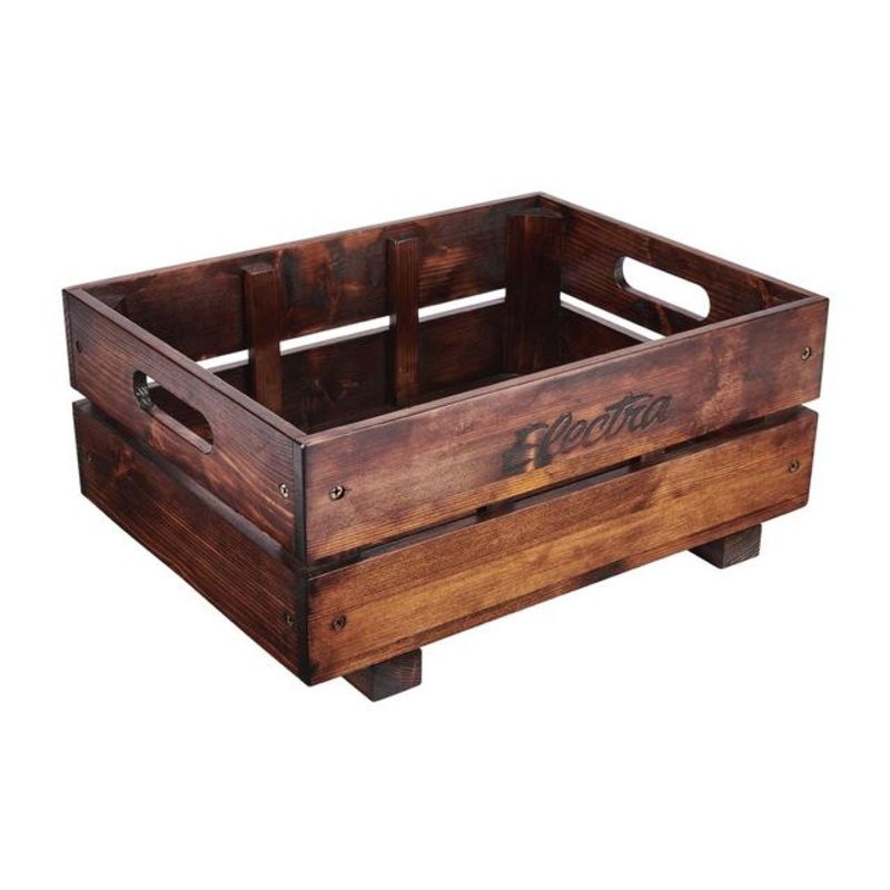 Wooden MIK Rear Bike Crate Brown 40cm (l) x 30cm (w) x 15cm (h)