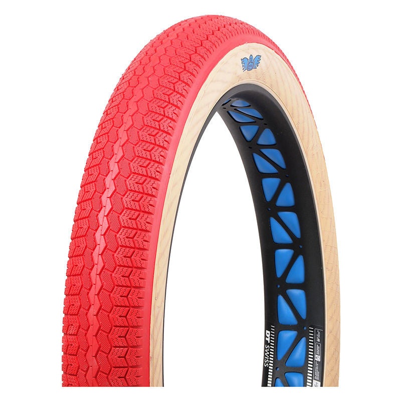 26×3.50 SE Racing Chicane BMX Cruiser tire – Red w/ Skinwall
