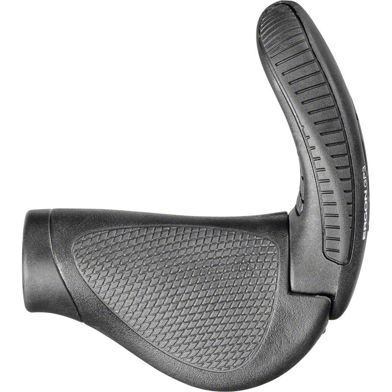 Ergon GP3 Grips – Black/GrayGripshift, Lock-On, Large