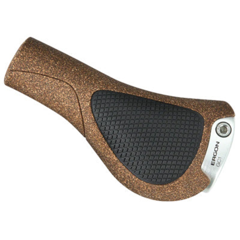 Ergon Grips,Gc1 Biokork Brown/Blk (Sil End) Gc1 Biokork Ergon Gripstape One Size Cork