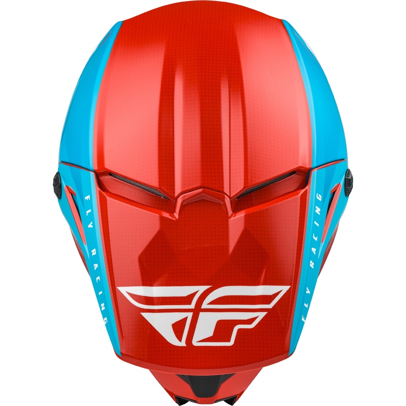 FLY RACING Youth Kinetic Straight Edge Helmet Red/White/Blue Ys