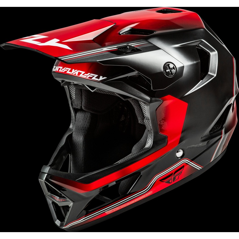 FLY RACING Yth Rayce Repeat Bicycle Hlmt Black/Red Ym